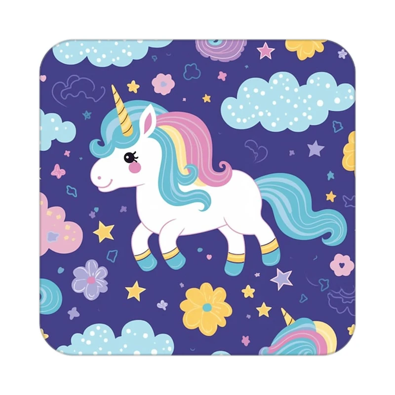 زیر لیوانی کاکتی طرح اسب تک شاخ و یونیکورن مدل mp31910