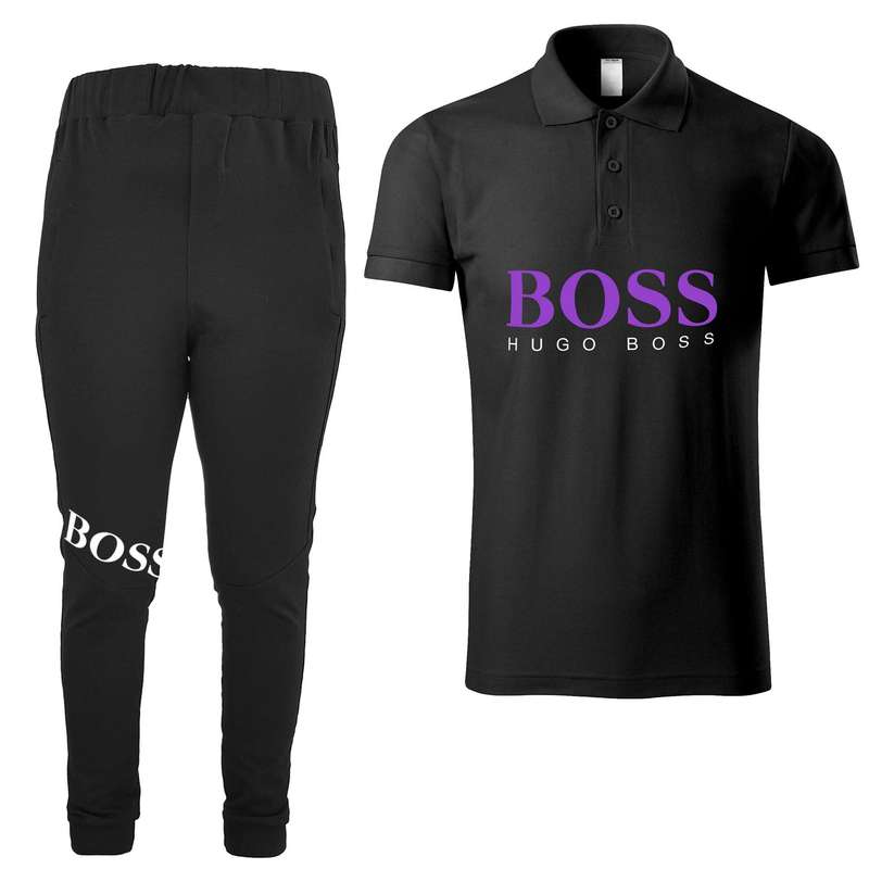 ست پولوشرت و شلوار مردانه مدل 00518143 رنگ مشکی