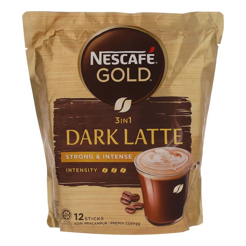 پودر قهوه فوری DARK LATTE سه در یک نسکافه بسته 12 عددی
