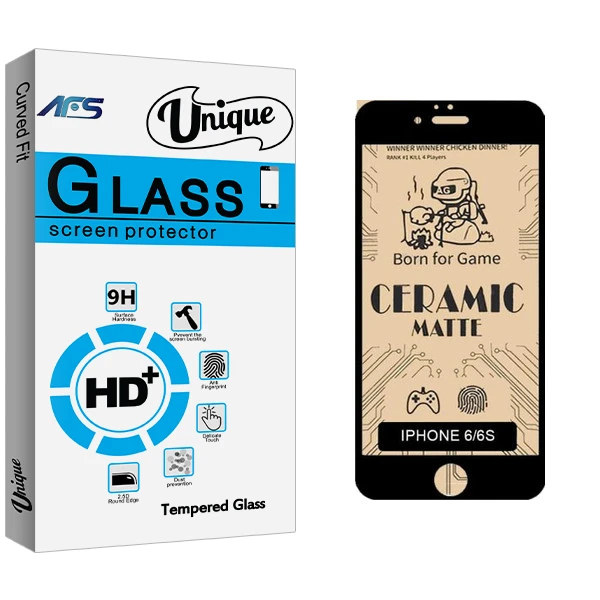 محافظ صفحه نمایش سرامیکی مات ای اف اس مدل Uni مناسب برای گوشی موبایل اپل iphone 6 / 6s