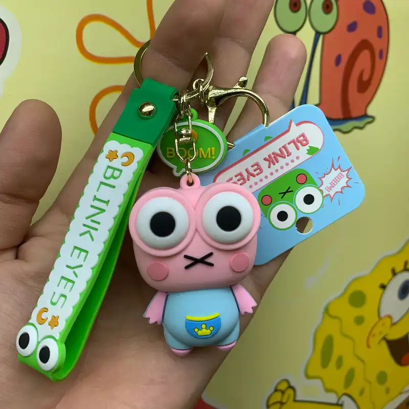 جاکلیدی مدل سیلیکونی طرح قورباغه چشم قلمبه لاکچری