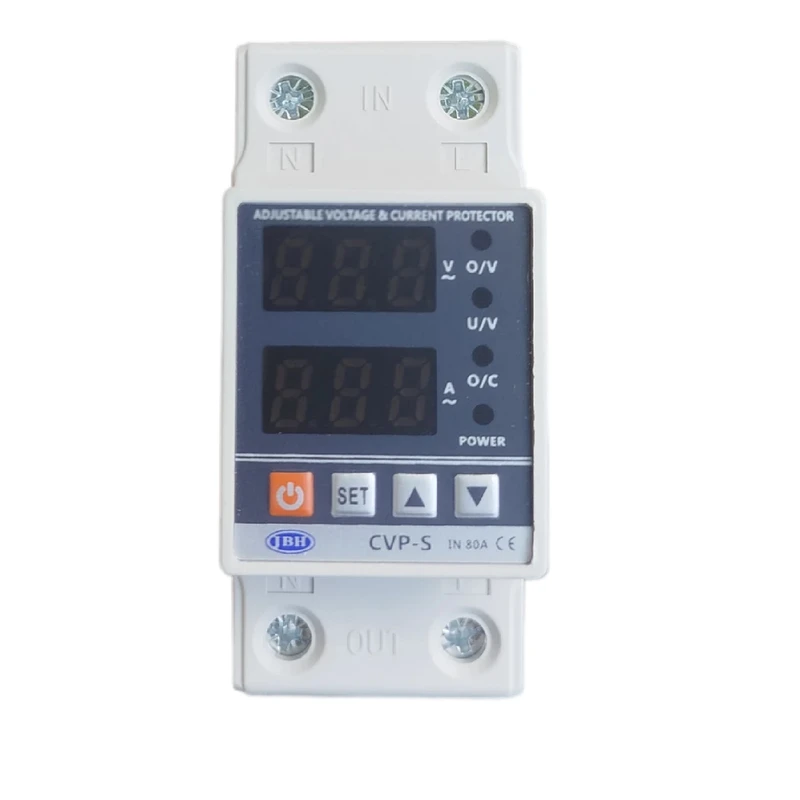 محافظ ولتاژ و جریان تک فاز دیجیتال 80 آمپر جی بی اچ مدل JBH/CVP-S/1PH/80A بسته سه عددی