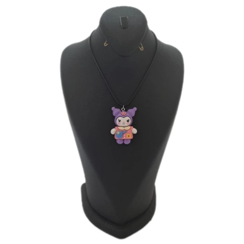 گردنبند دخترانه مدل کرومی طرح برجسته 