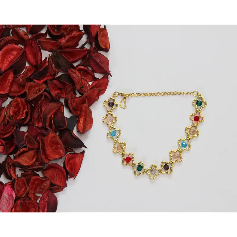 پابند زنانه مدل گل کد HN1708