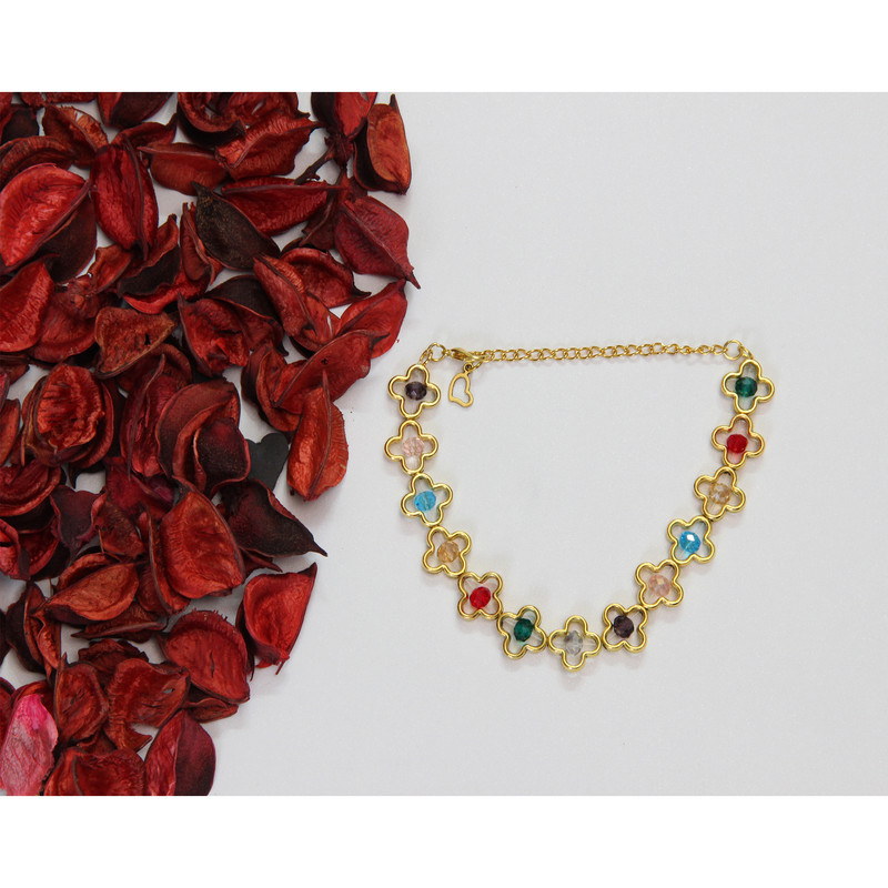 پابند زنانه مدل گل کد HN1708