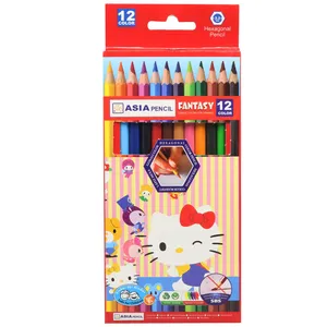 مداد رنگی 12 رنگ آسیا مدل Kitty