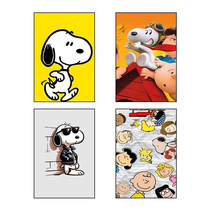 تابلو شاسي کارنيکا طرح فیلم بادام‌زمینی‌ها The Peanuts کد 84624 مجموعه 4 عددی