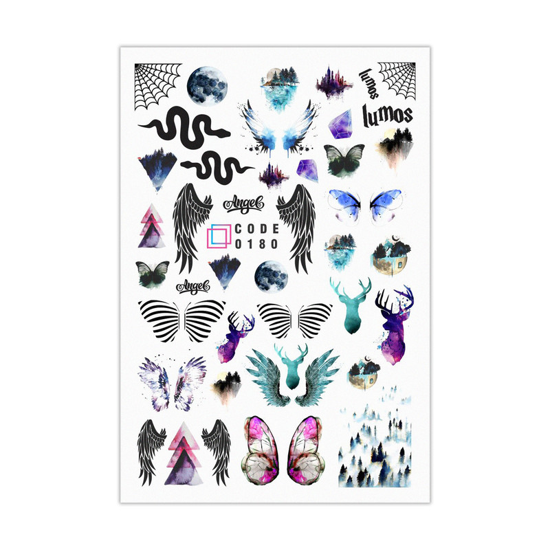 برچسب لنز ناخن مدل هری پاتر مجموعه 4 عددی