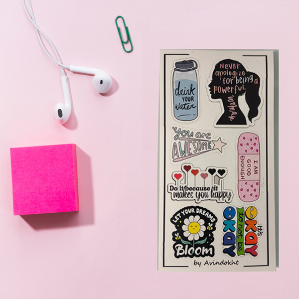 برچسب مدل بولت ژورنال و اسکرب بوک طرح self love کد2