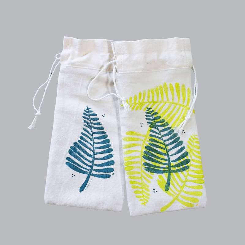 کیسه لقمه طرح برگ سرخس مجموعه دو عددی