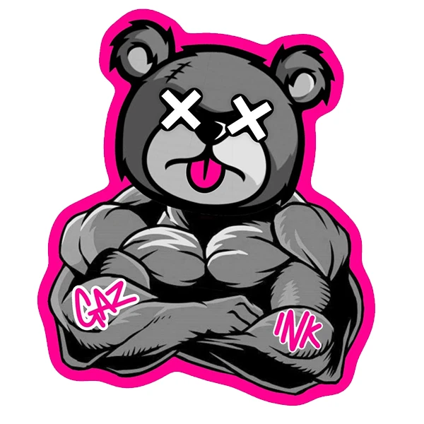  استیکر پارچه و لباس پاد آفرین طرح خرسی کد 3048