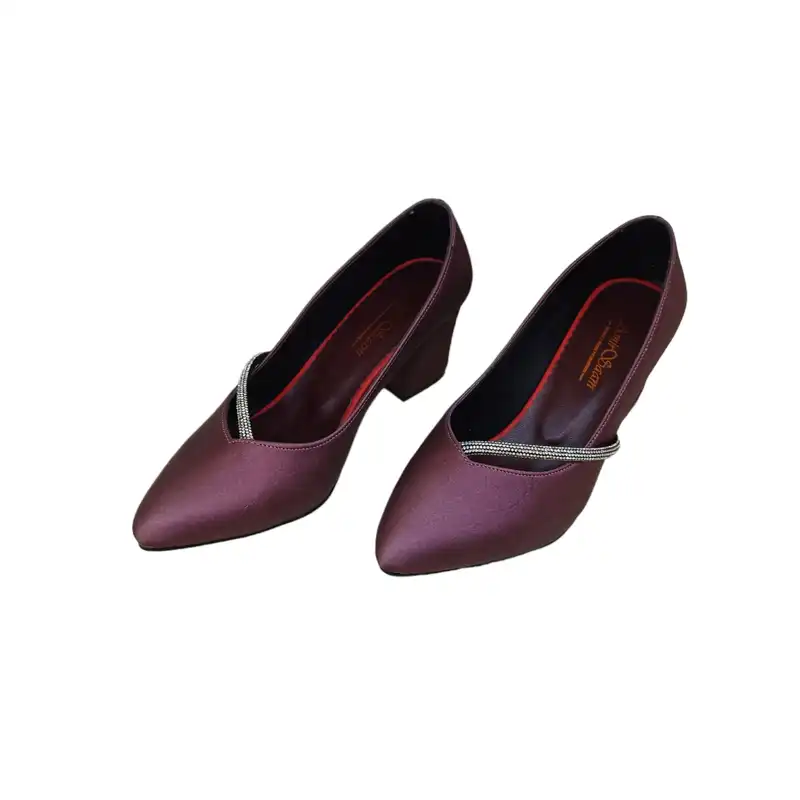 کفش زنانه مدل ZPO15CHR بیاله رنگ پیازی