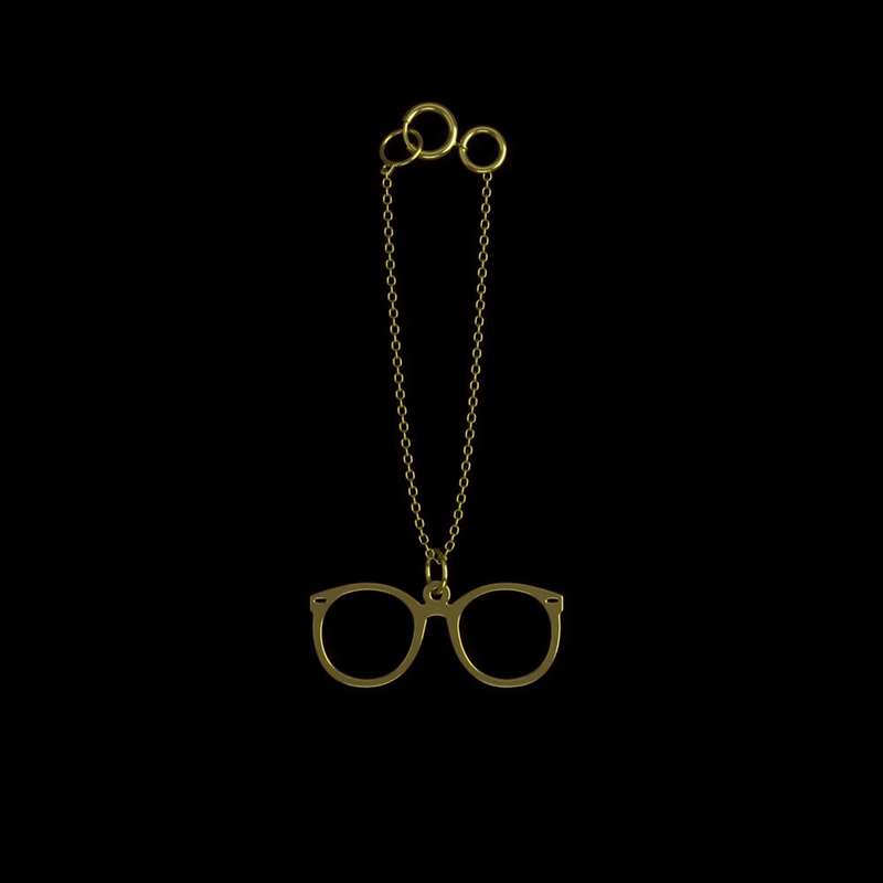 آویز ساعت طلا 18 عیار زنانه مدوپد مدل عینک کد CA17308