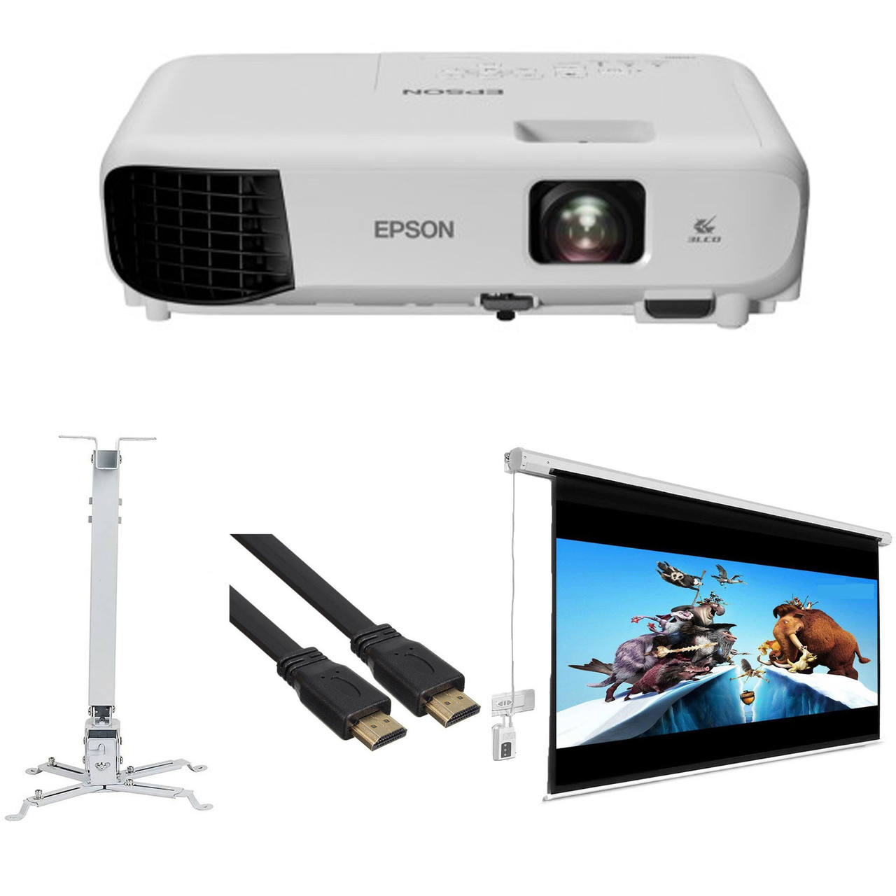 ویدئو پروژکتور اپسون مدل EB-E10 به همراه پرده نمایش 180 برقی پروژکتور اسکوپ و پایه پروژکتور اسکوپ و کابل HDMI ویدئو پروژکتور اپسون مدل EB-E10 به همراه پرده نمایش 180 برقی پروژکتور اسکوپ و پایه پروژکتور اسکوپ و کابل HDMI