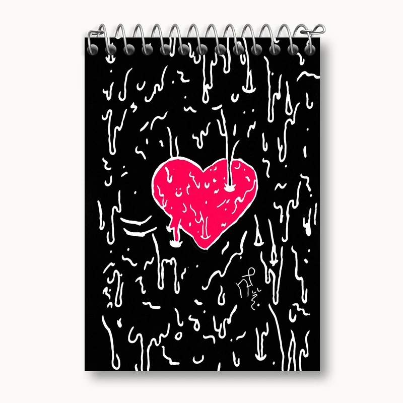 دفتر یادداشت 50 برگ خندالو طرح قلب کد N2619