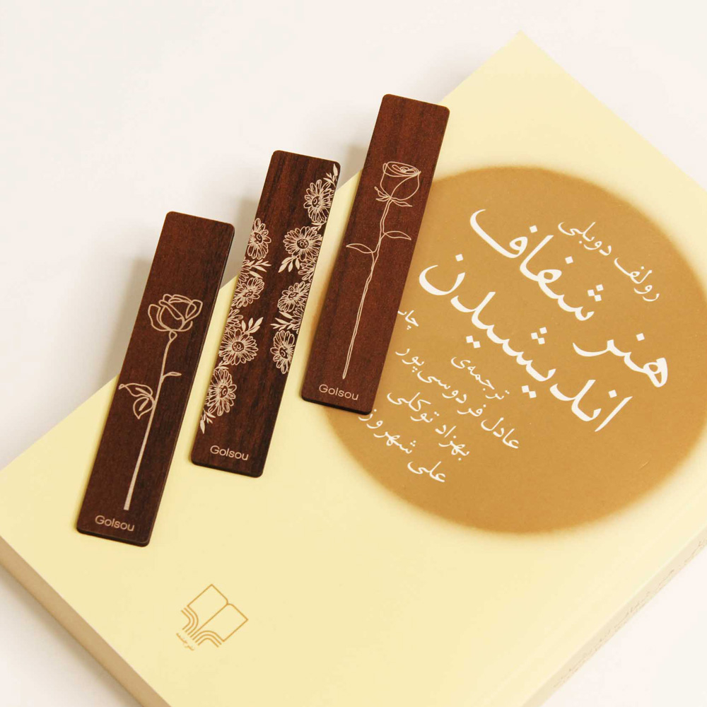 نشانگر کتاب گلسو مدل گل رز و بابونه کد 1 مجموعه 3 عددی