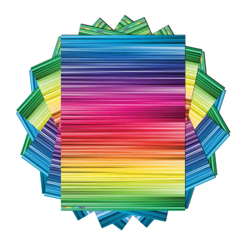 کاغذ رنگی A4 افق مدل رنگ و وارنگ بسته 15 عددی