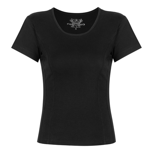 تی شرت آستین کوتاه زنانه پاتن جامه مدل فیانگو 131631020123846 رنگ مشکی