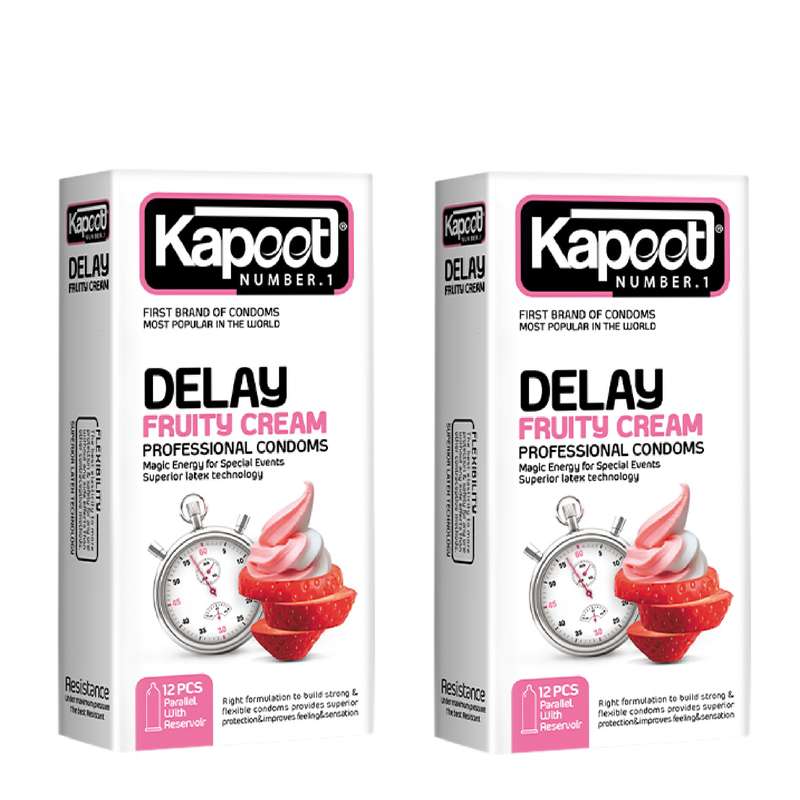کاندوم کاپوت مدل Delay Fruity Cream مجموعه 2 عددی کاندوم کاپوت مدل Delay Fruity Cream مجموعه 2 عددی
