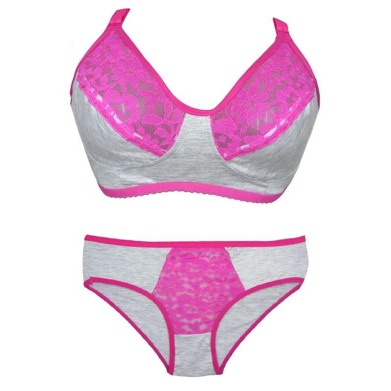 ست شورت و سوتین زنانه مدل 465 رنگ سرخابی