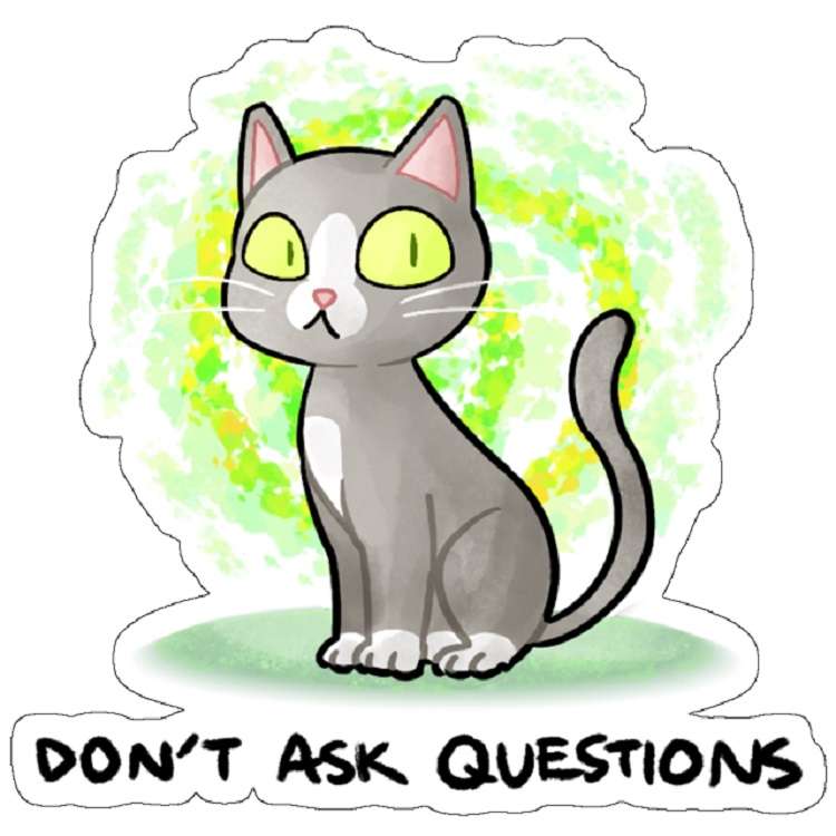 استیکر لپ تاپ مدل Don’t Ask Questions استیکر لپ تاپ مدل Don’t Ask Questions