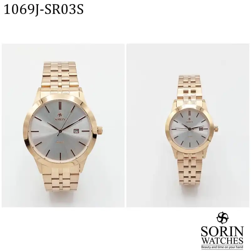 ست ساعت مچی عقربه ای زنانه و مردانه سورین مدل GL1069J-SR03S