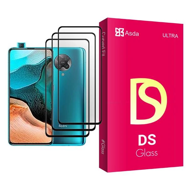 محافظ صفحه نمایش آسدا مدل DS Glass MIX003 مناسب برای گوشی موبایل شیائومی Redmi K30 Pro بسته سه عددی