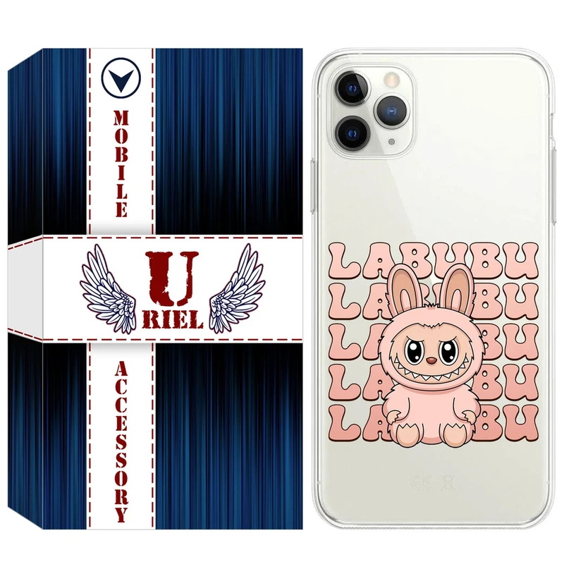 کاور یوریل مدل Clear کد 133 طرح لبوبو Labubu مناسب برای گوشی موبایل اپل iPhone 11 Pro Max