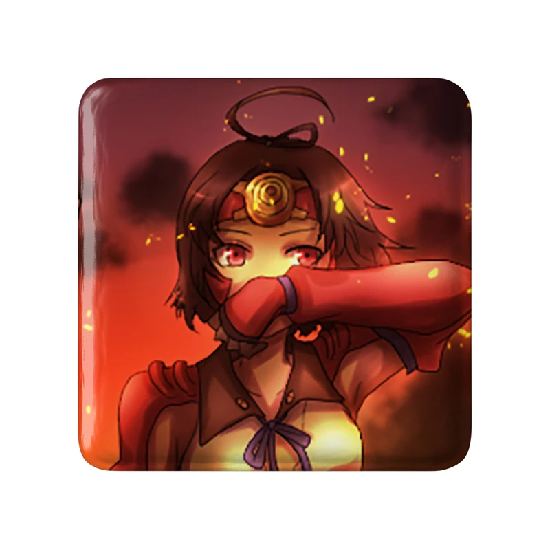 مگنت خندالو طرح مومی انیمه کابانری (Kabaneri) مدل مربعی کد 35957