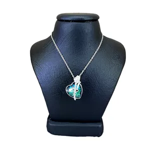 گردنبند نقره زنانه سواروسکی مدل قلب طرح دار کد 300018