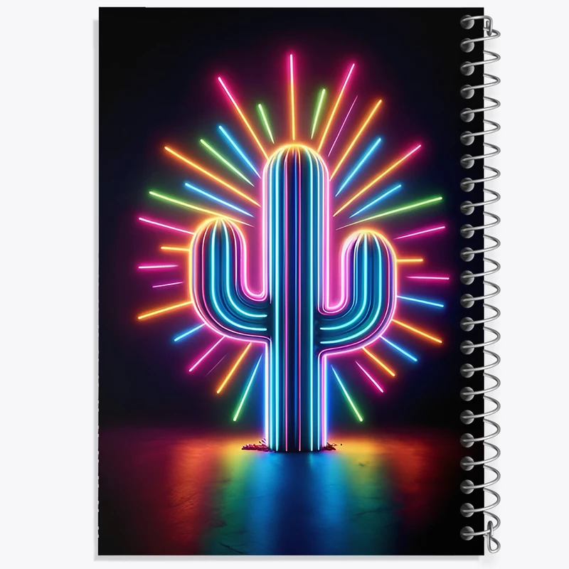 دفتر لیست خرید 50 برگ خندالو طرح کاکتوس نئونی کد F7875