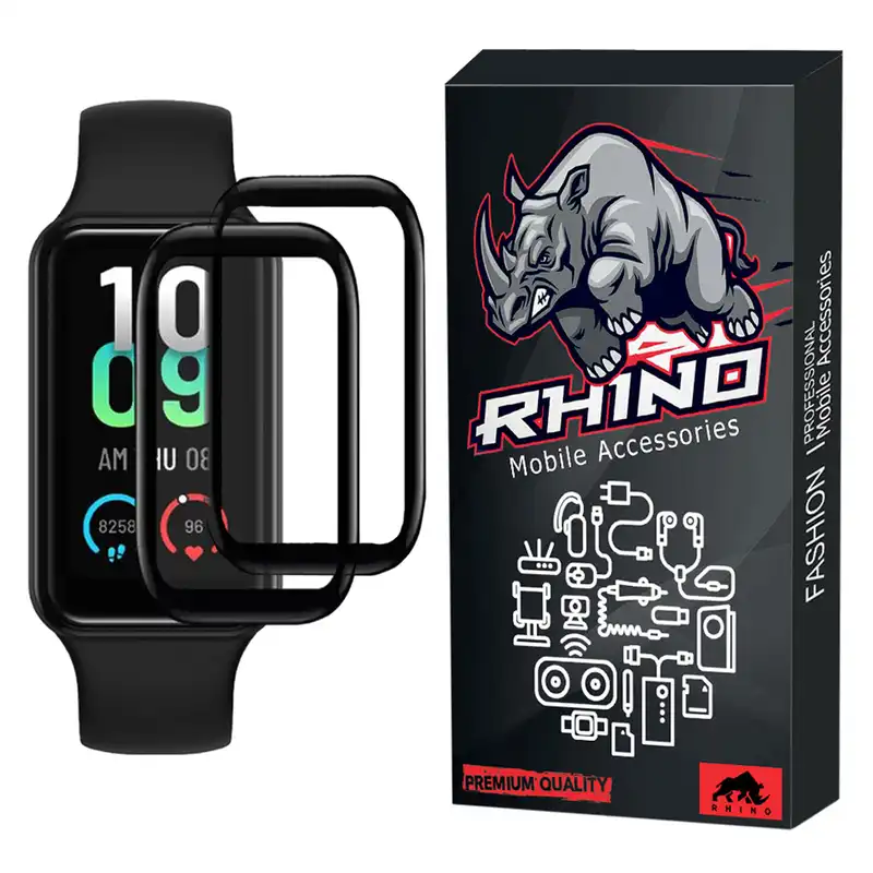 محافظ صفحه نمایش راینو مدل R-PMMA مناسب برای ساعت هوشمند امیزفیت Band 7 بسته 2 عددی