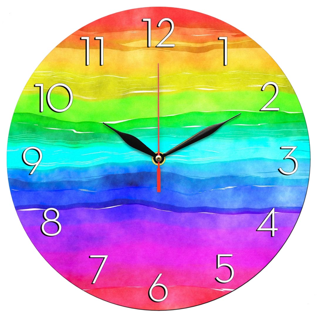 ساعت دیواری طرح رنگارنگ کد 1392