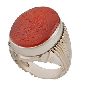 انگشتر نقره مردانه بازرگانی میلادی رکاب دست ساز استاد غفار کد AM_2798