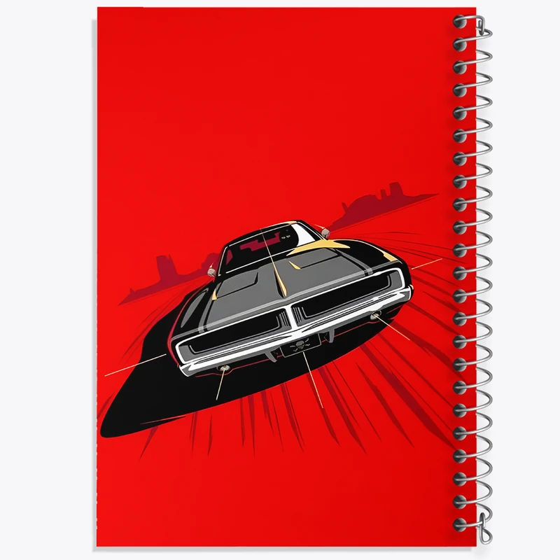 دفتر شطرنجی 50 برگ خندالو طرح ماشین کلاسیک کد F5636