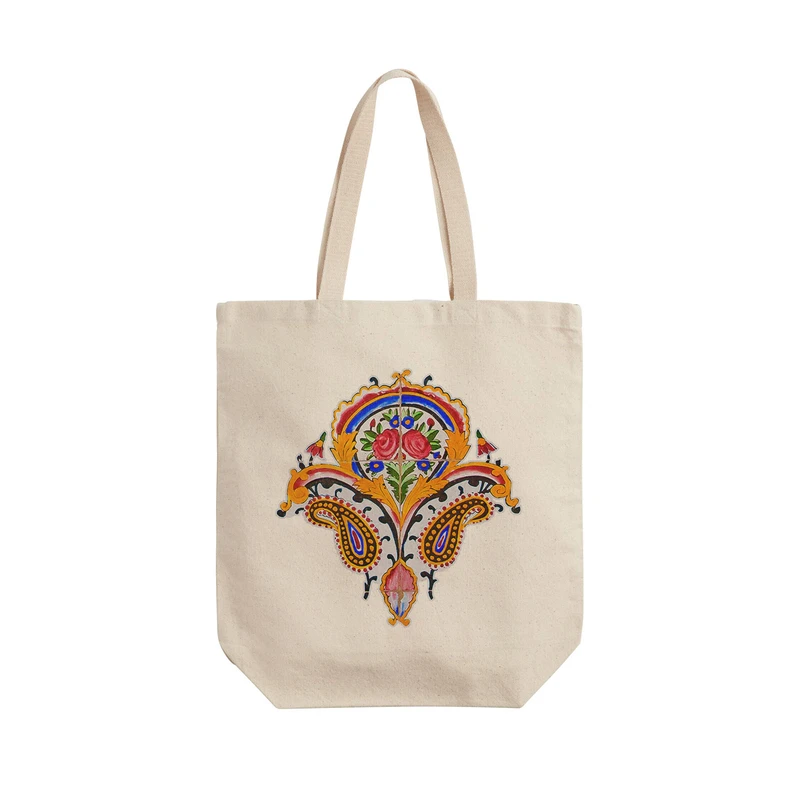 ساک خرید ترمه طراحان ایده مدل کاشی بته جقه کد cfp1374 - L