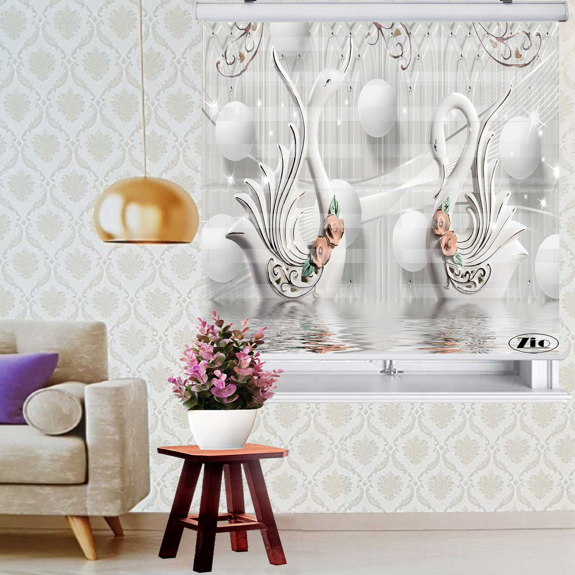 پرده زبرا زیو کد 3D1261 سایز 150x150 سانتی متر