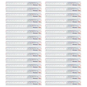 خط کش پییرسز کد PZW0145 مدل سالید بسته 30 عددی 