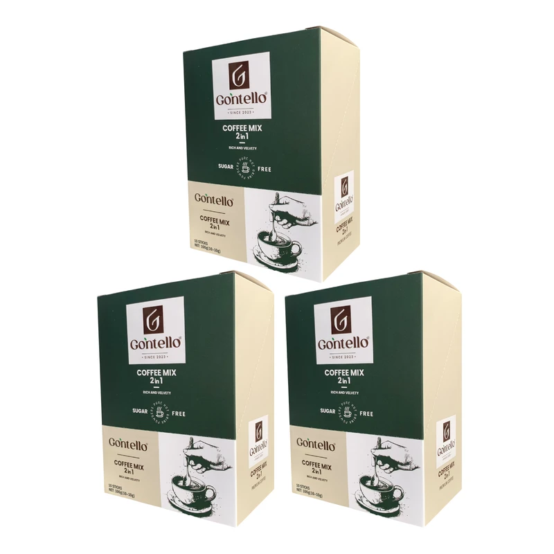 کافی میکس 2در1 بدون شکر گونتلو - 100 گرم بسته 3 عددی
