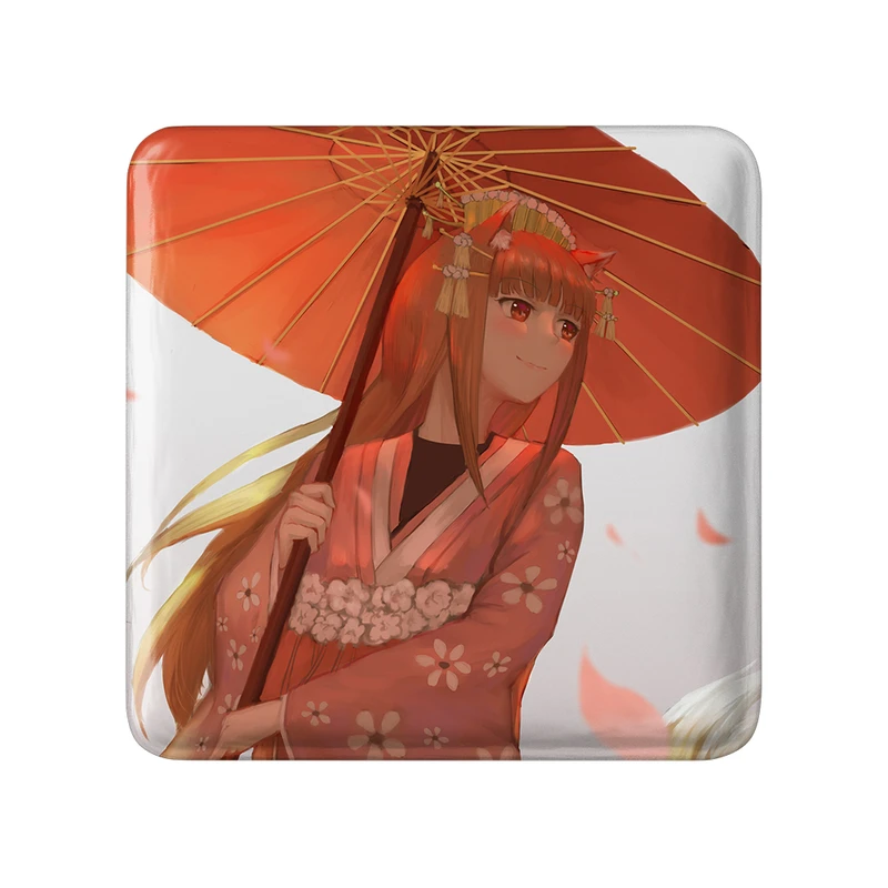 مگنت خندالو طرح هولو انیمه ادویه و گرگ مدل مربعی کد 36104