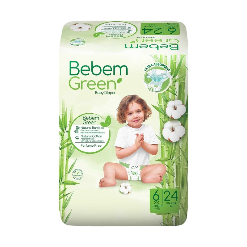 پوشک بچه ببم مدل بامبو سایز 6 دو بسته 24 عددی
