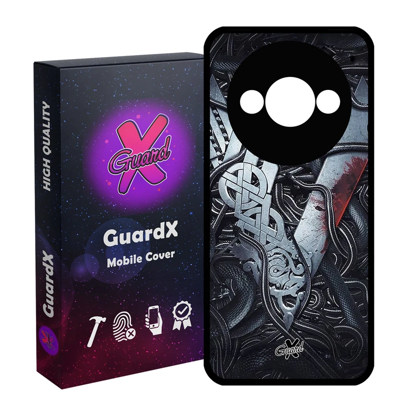 کاور گارد ایکس طرح Vikings مدل قاب Glass10221 مناسب برای گوشی موبایل شیائومی Redmi A3 4G/ A3X 4G/ Poco C61
