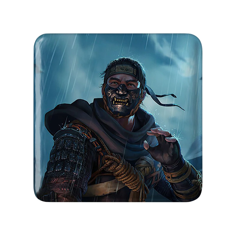 مگنت خندالو طرح جین(گوست) گوست آف سوشیما مدل مربعی کد 30814