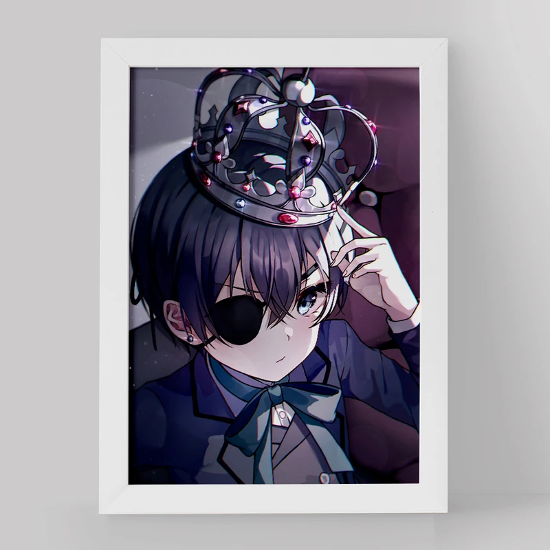 تابلو خندالو مدل شیل انیمه خادم سیاه کد 16342