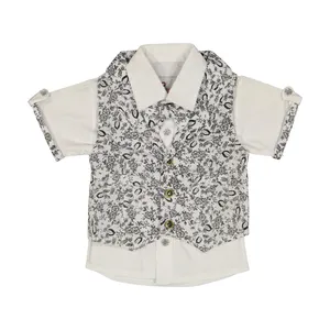 ست پیراهن و جلیقه نوزادی پسرانه پیکو مدل Rp2