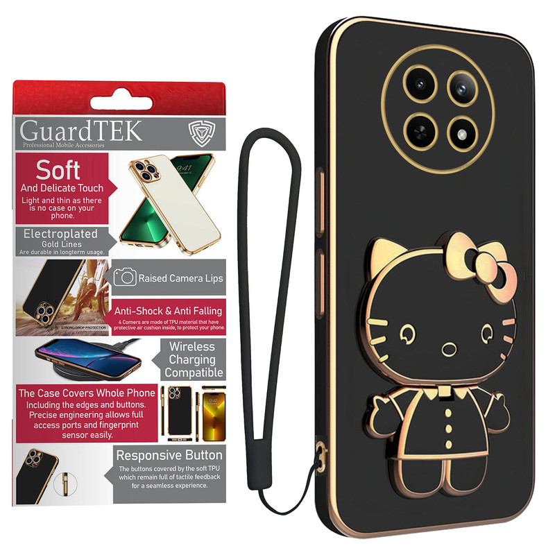 کاور گاردتک آساک مدل Kitty Strap مناسب برای گوشی موبایل ریلمی 12 5G به همراه بندآویز