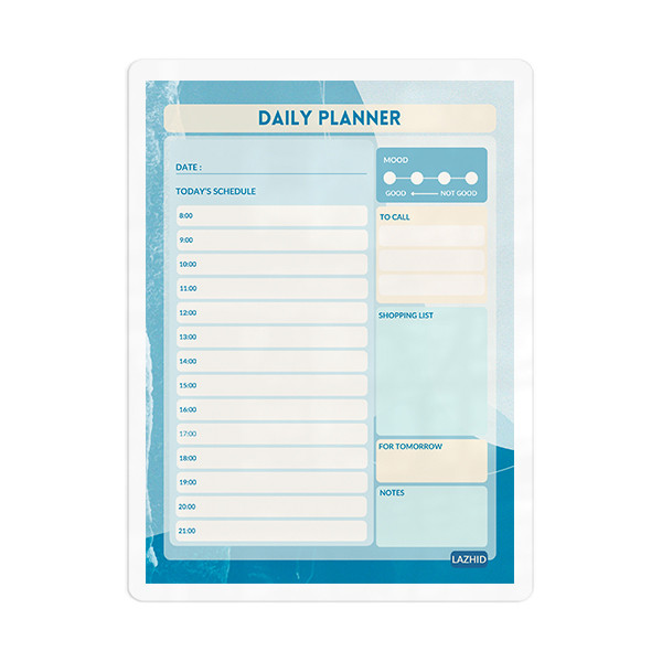 تخته وایت برد لاژید مدل پلنر برنامه ریزی کد PL060 سایز 20*30 سانتی متر