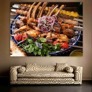  پوستر پارچه ای طرح مخمل غذای ایرانی مدل کباب کد BK22932