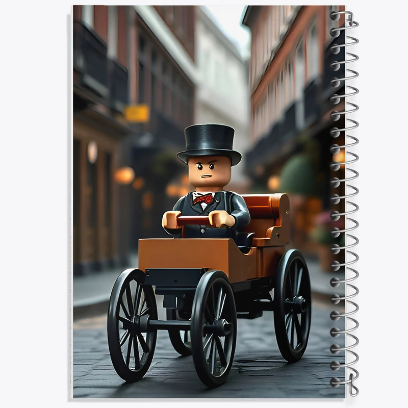 دفتر ژورنال نویسی 50 برگ خندالو مدل نقطه ای طرح لگو (Lego) کد N3882