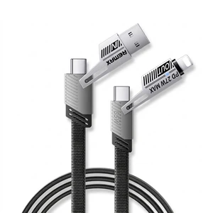 کابل تبدیل usb-c-usb به usb-c-لایتنینگ ریمکس مدل rc-c189 طول 1 متر